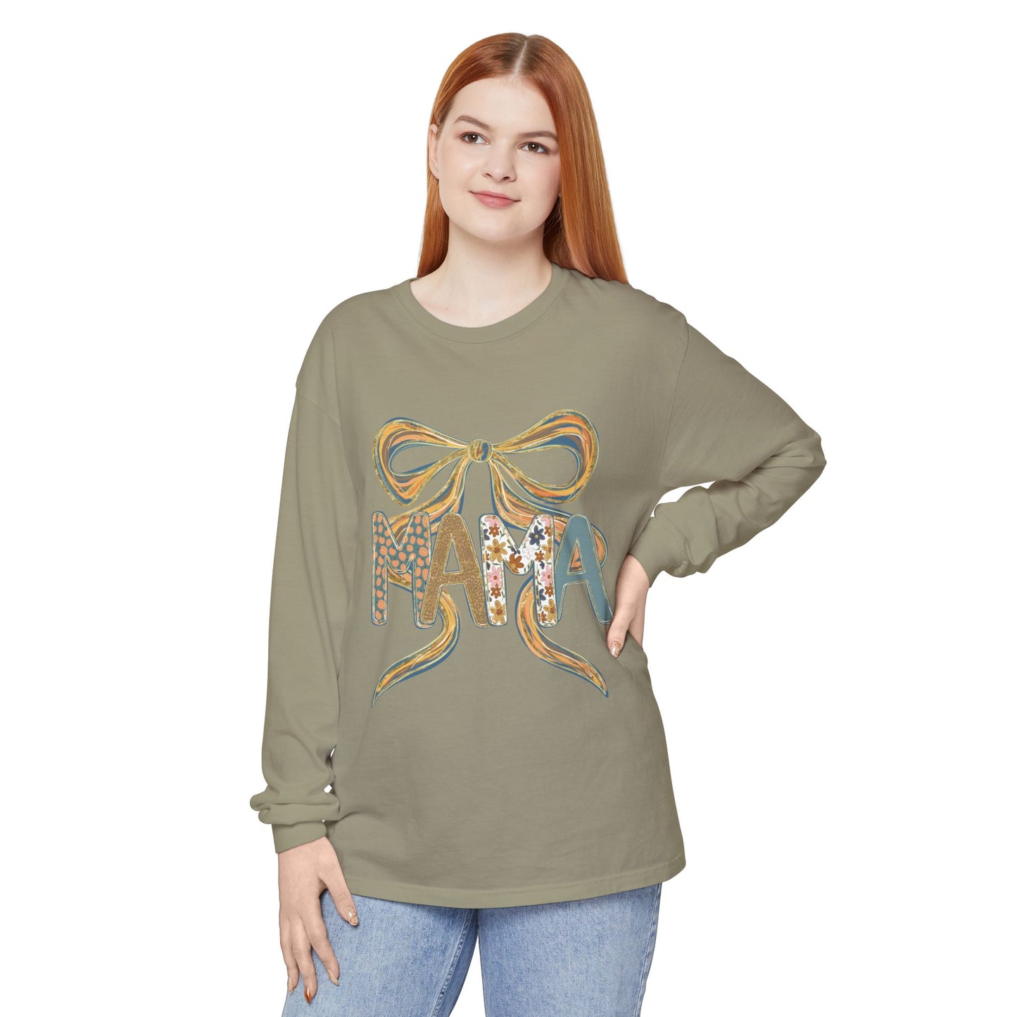 Trendy Long Sleeve T-Shirt for Moms, Cozy Feminine Tee, Gift for Mother's Day, Cute Everyday Wear, Mama Shirt
