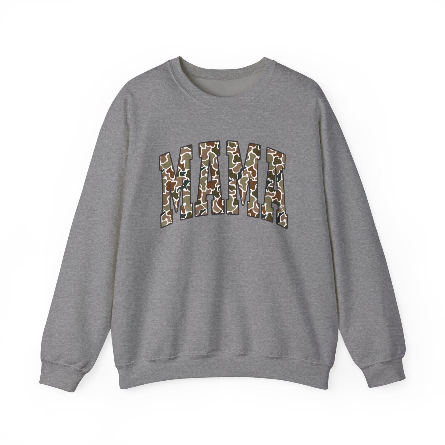 Mama Camouflage Crewneck Sweatshirt | Perfect Gift for Moms, Casual Wear, Comfortable Layering, Mother’s Day, Birthday