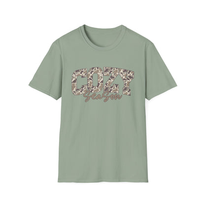 Cozy Season Camo GIldan Softstyle T-Shirt