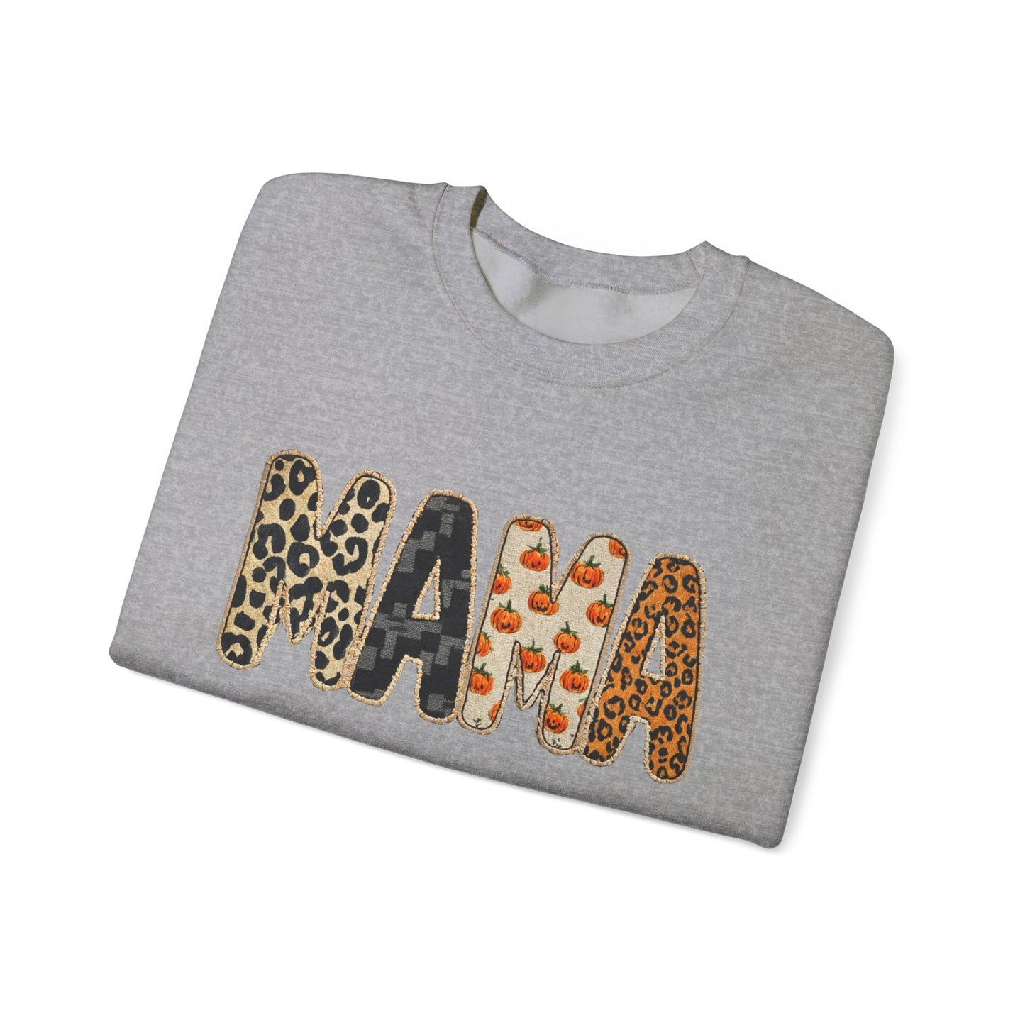 Mama Leopard Print Crewneck Sweatshirt, Gift for Moms, Cozy Casual Wear, Mother's Day Sweatshirt, Stylish Parenthood Apparel