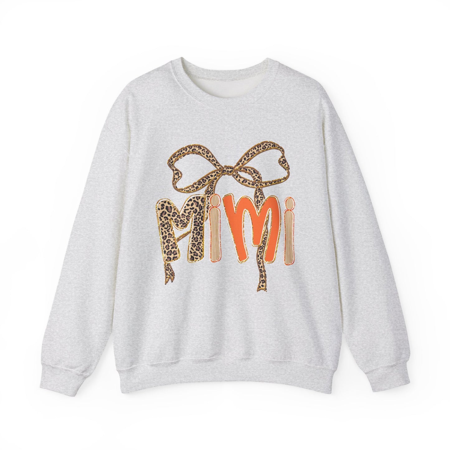 Mimi Leopard Print Sweatshirt, Cozy Crewneck for Grandmothers, Personalized Gift, Comfortable Casual Wear, Birthday Gift, Family Gatherings