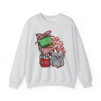 Cozy Dog-Themed Sweatshirt, Perfect for Pet Lovers, Gift for Dog Owners, Holiday Apparel, Cute Casual Wear, Georgia Bulldogs Merchandise