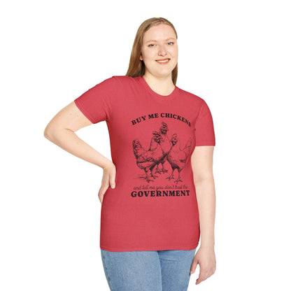 Funny Chicken Government T-Shirt, Humorous Tee, Gift for Chicken Lovers, Farm Animal Humor, Unique Graphic Shirt