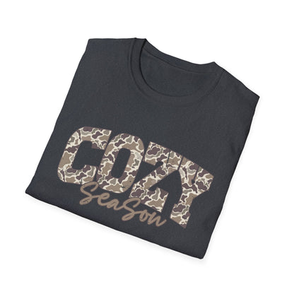 Cozy Season Camo GIldan Softstyle T-Shirt