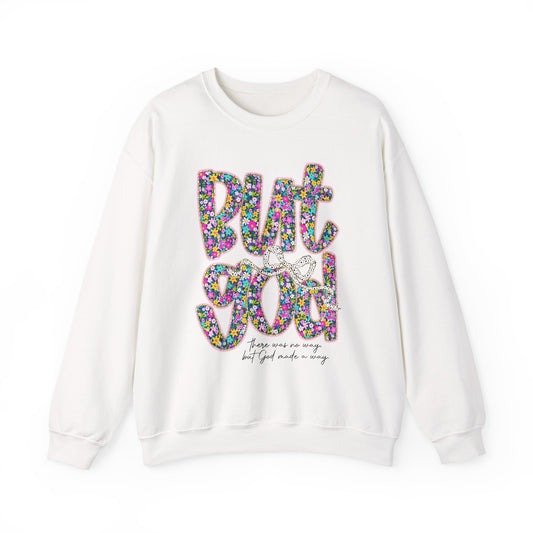 Colorful Floral Crewneck Sweatshirt - Motivational Gift for Friends, Cozy Lounge Wear, Unique Gift for Birthday, Inspirational