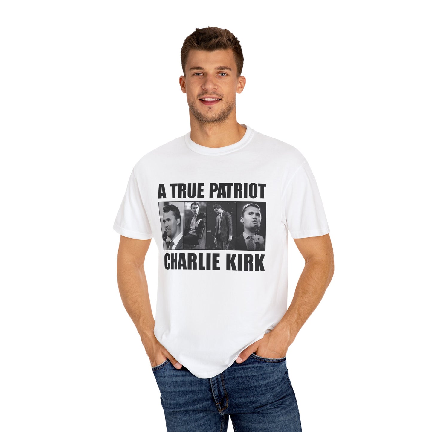 Patriotic Graphic Tee - A True Patriot, Charlie Kirk Shirt, Unisex Casual Wear, Gift for Conservatives, Election Day Apparel, Freedom [...]