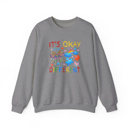 Inclusive Rainbow Crewneck Sweatshirt, Unisex Adult Apparel, Gift for Kids, Autism Awareness, Cozy and Colorful Sweatshirt