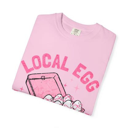 Local Egg Dealer T-Shirt, Fun Egg Dealer Tee, Garment-Dyed Shirt, Unique Gift for Foodies, Quirky Farm Shirt