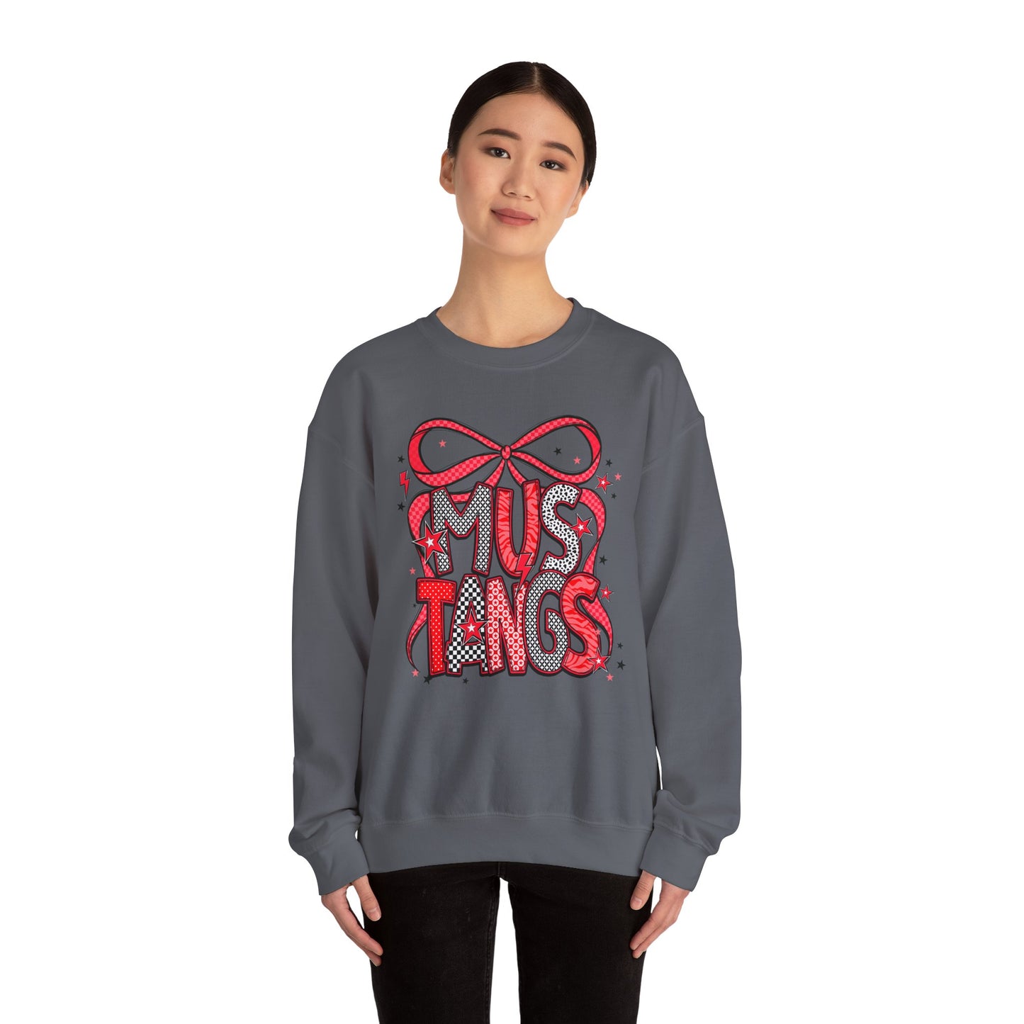 Mustang Love Crewneck Sweatshirt - Cozy Unisex Pullover for Horse Lovers, Gift for Equestrian, Casual Outfit, Horse Show