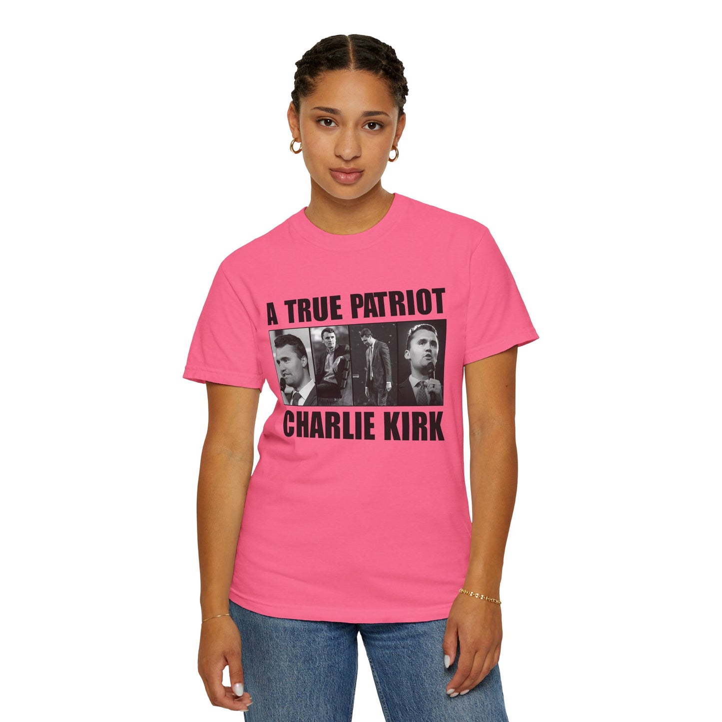 Patriotic Graphic Tee - A True Patriot, Charlie Kirk Shirt, Unisex Casual Wear, Gift for Conservatives, Election Day Apparel, Freedom [...]