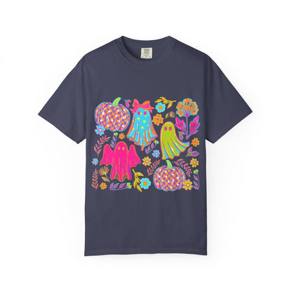 Colorful Halloween T-Shirt, Unisex Spooky Tee, Ghost & Pumpkin Design, Fall Festival Wear, Halloween Costume Alternative, Gift for [...]