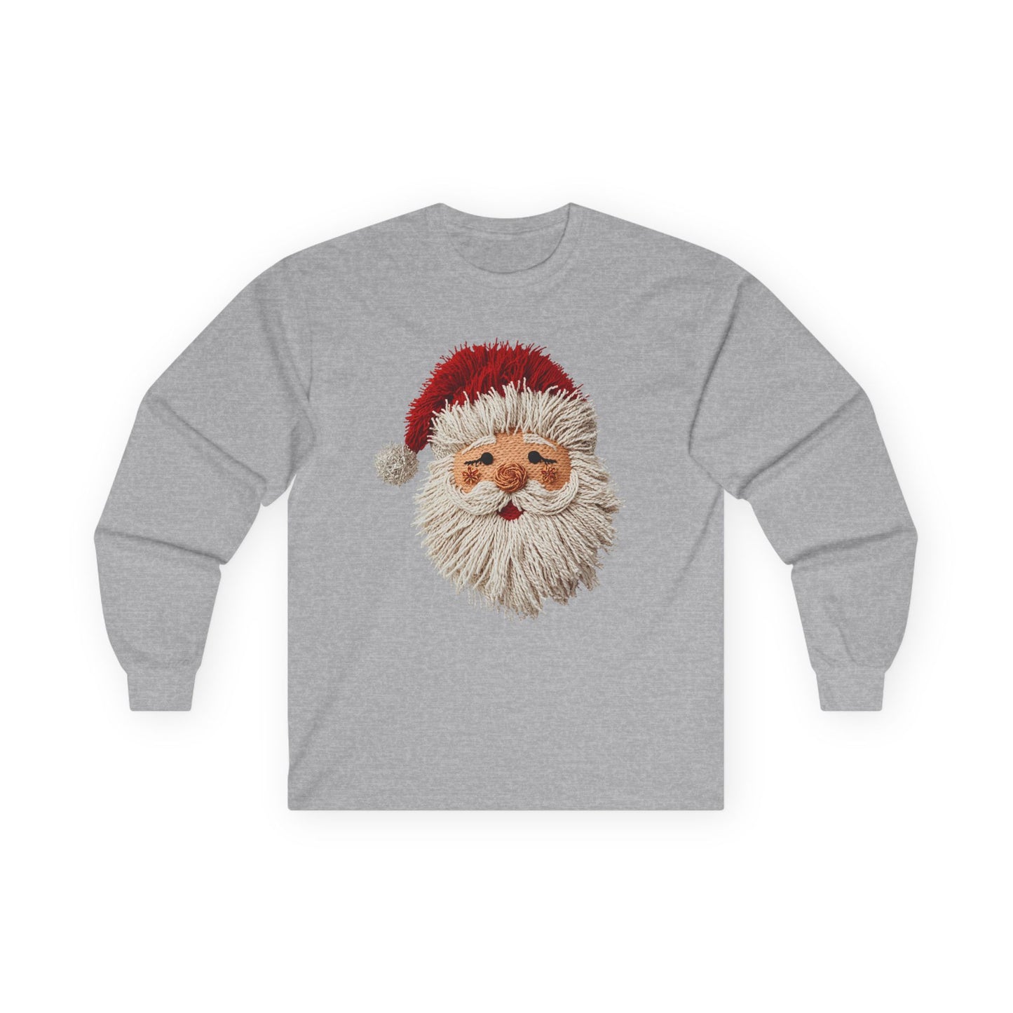 Festive Santa Long Sleeve Tee Gildan