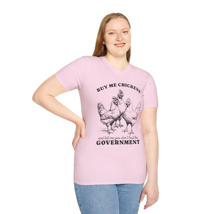 Funny Chicken Government T-Shirt, Humorous Tee, Gift for Chicken Lovers, Farm Animal Humor, Unique Graphic Shirt