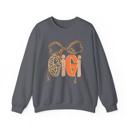 Leopard Print Gigi Crewneck Sweatshirt, Cozy Unisex Pullover, Trendy Fashion Top, Gift for Her, Casual Wear, Birthday Gift
