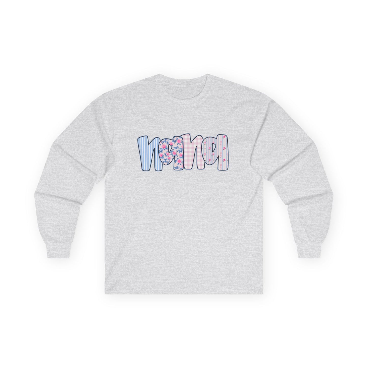 Nana Pink & Blue Floral Long Sleeve