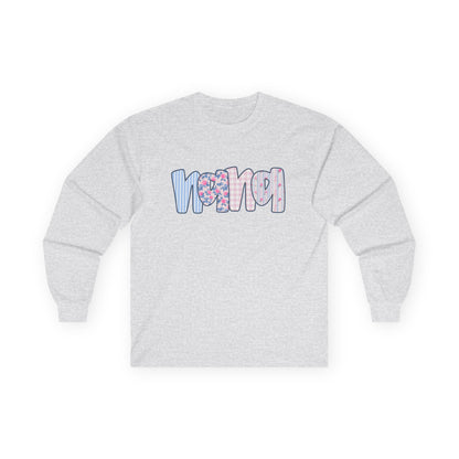 Nana Pink & Blue Floral Long Sleeve