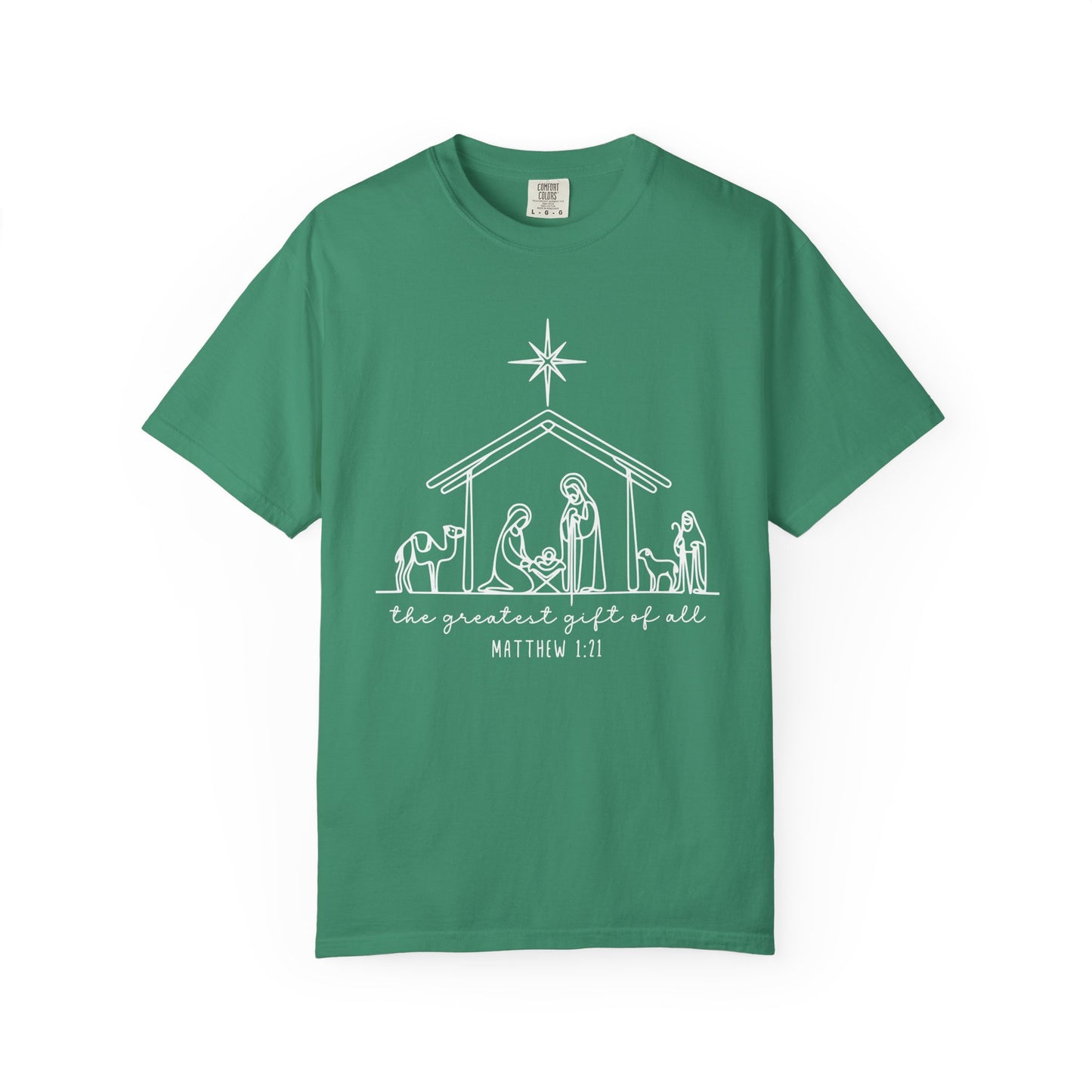 Unisex Christmas Nativity T-Shirt, Holiday Gift, Religious Tee, Inspirational Shirt, Scripture Shirt