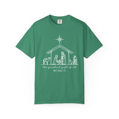 Unisex Christmas Nativity T-Shirt, Holiday Gift, Religious Tee, Inspirational Shirt, Scripture Shirt