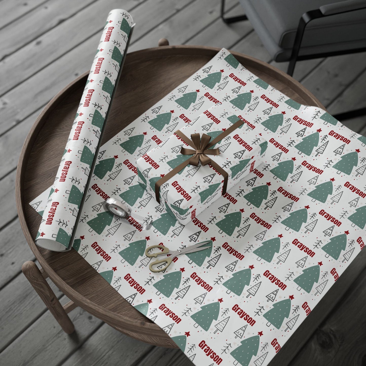 Custom Christmas Tree Wrapping Paper
