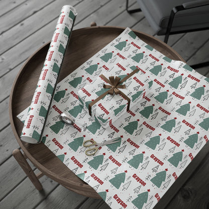 Custom Christmas Tree Wrapping Paper