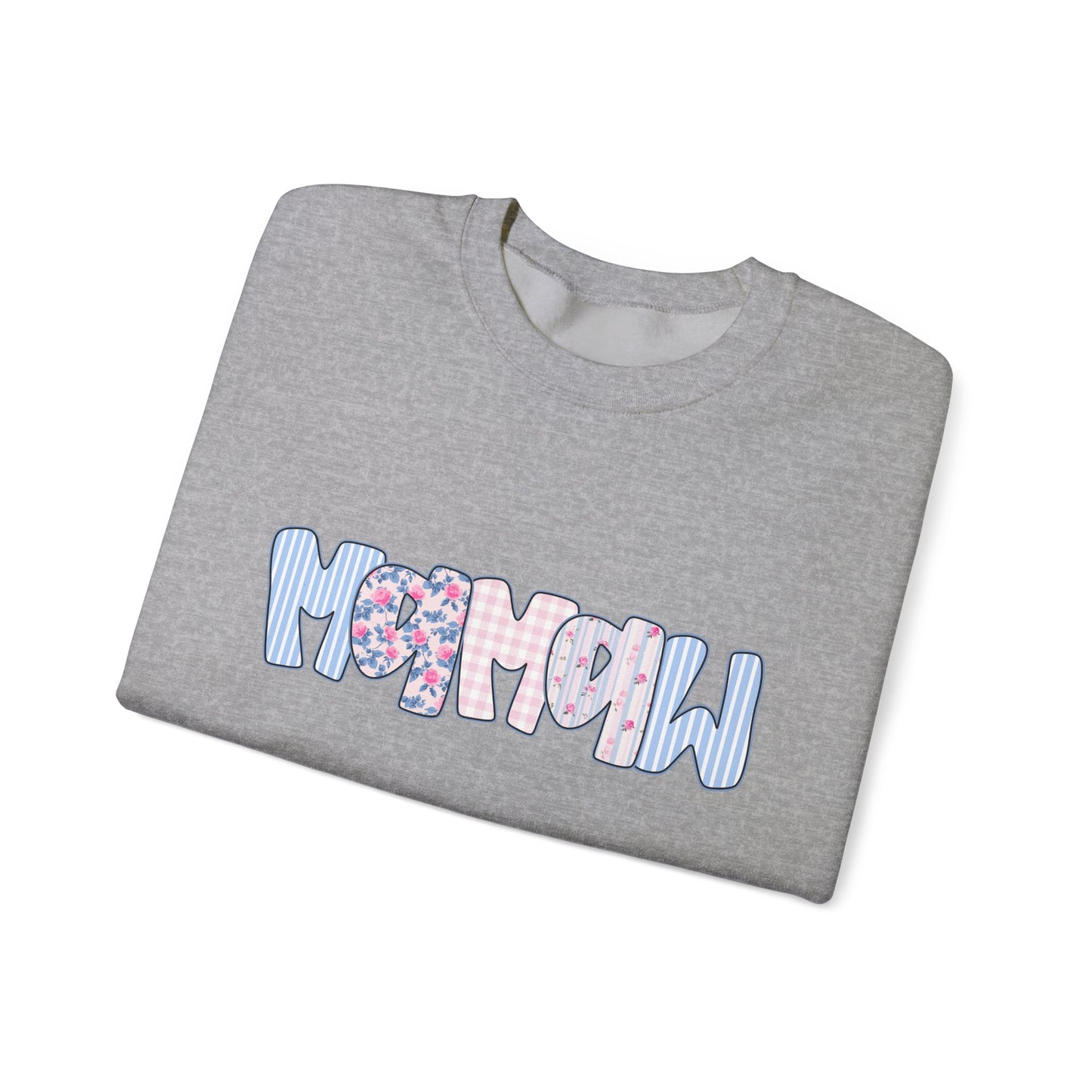 Mamaw Pink & Blue Floral Crewneck