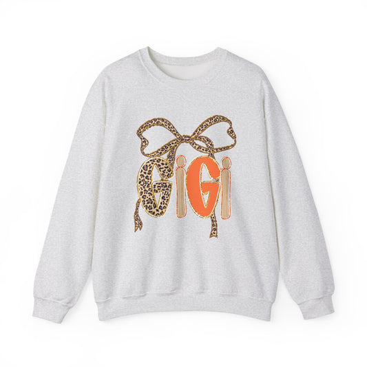 Leopard Print Gigi Crewneck Sweatshirt, Cozy Unisex Pullover, Trendy Fashion Top, Gift for Her, Casual Wear, Birthday Gift