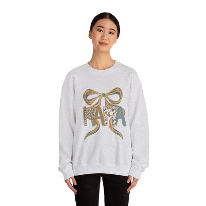 Floral Bow Mama Sweatshirt - Cozy Gift for Moms, Spring Fashion, Mother's Day, Birthday Present, Everyday Wear