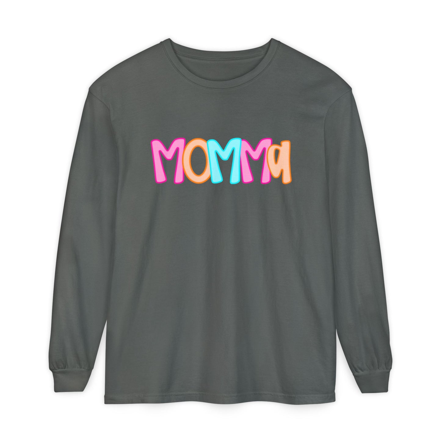 Momma Neon Comfort Colors Long Sleeve