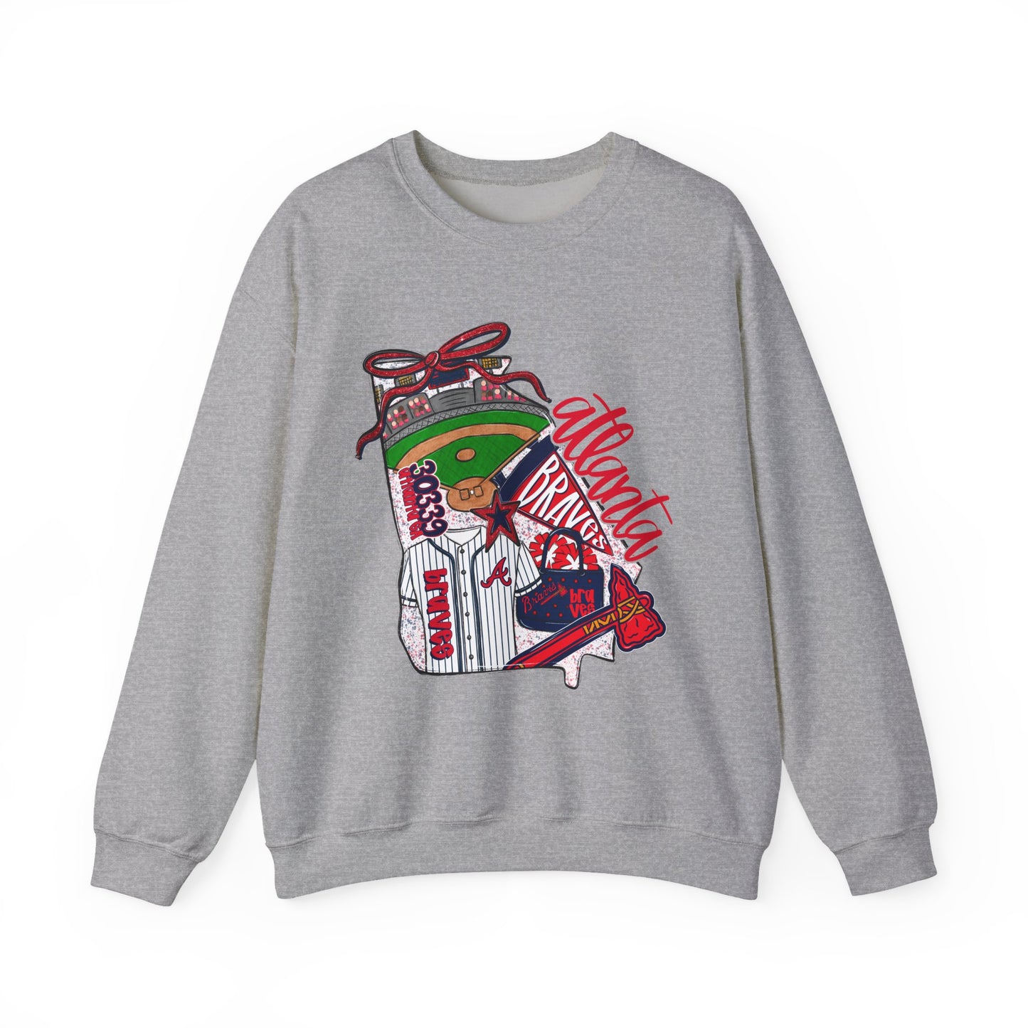 Atlanta Braves Unisex Crewneck Sweatshirt, Baseball Fan Gift, Sports Apparel, Cozy Outfit, Casual Wear