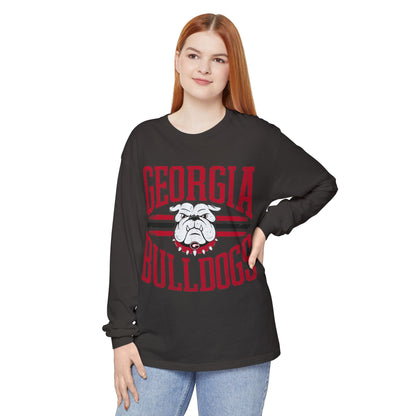 Unisex Long Sleeve T-Shirt, Georgia Bulldogs Spirit Wear, College Apparel, Game Day Outfit, Casual Comfort