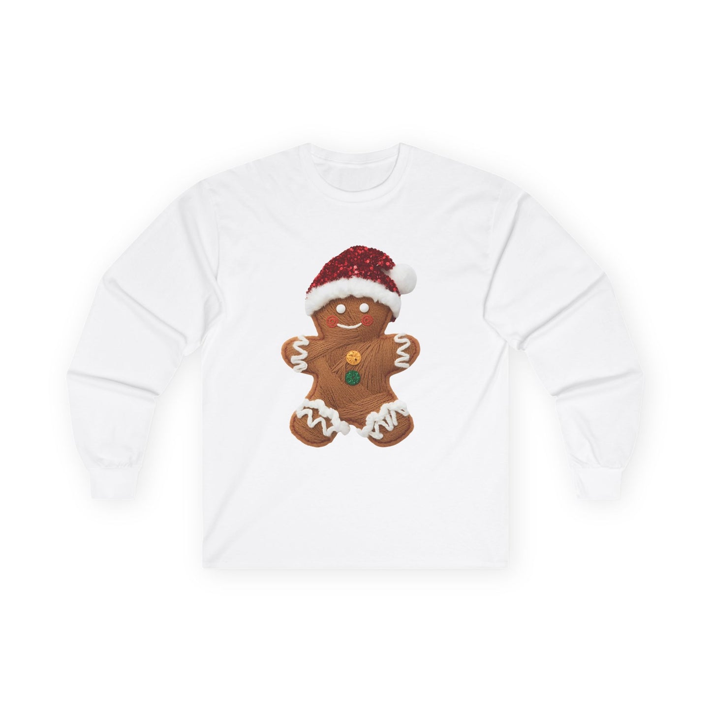 Festive Gingerbread Long Sleeve Tee Gildan