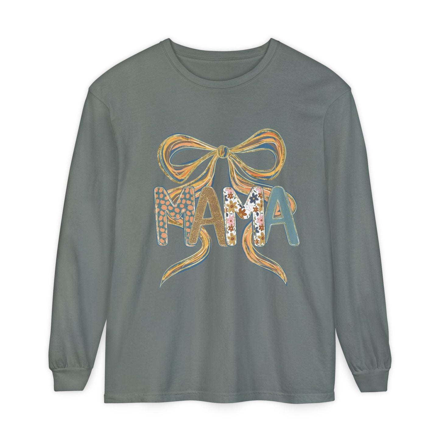 Trendy Long Sleeve T-Shirt for Moms, Cozy Feminine Tee, Gift for Mother's Day, Cute Everyday Wear, Mama Shirt