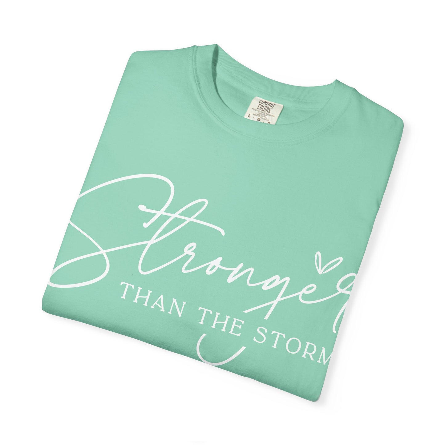 Unisex Motivational T-Shirt, Stronger Than the Storm Design, Inspirational Apparel, Casual Wear, Gift for Her, Positive Vibes