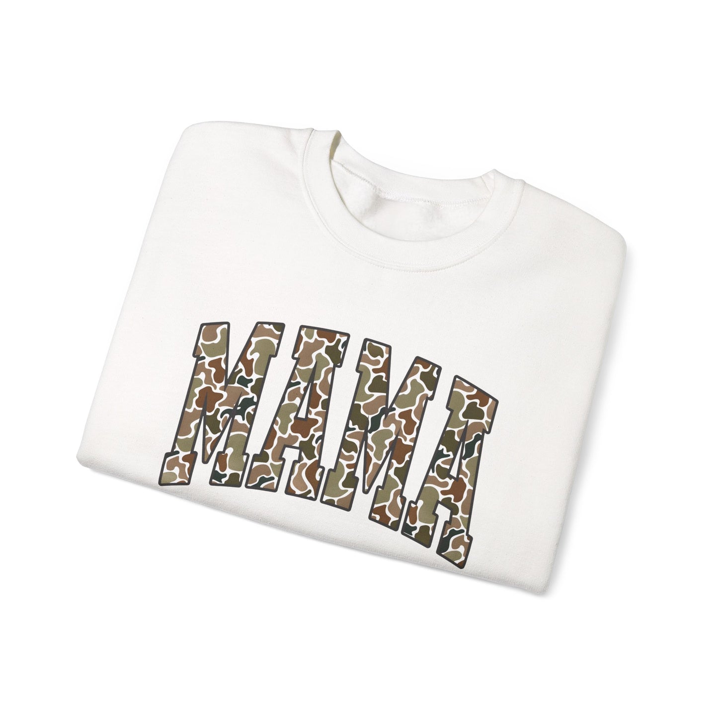 Mama Camouflage Crewneck Sweatshirt | Perfect Gift for Moms, Casual Wear, Comfortable Layering, Mother’s Day, Birthday