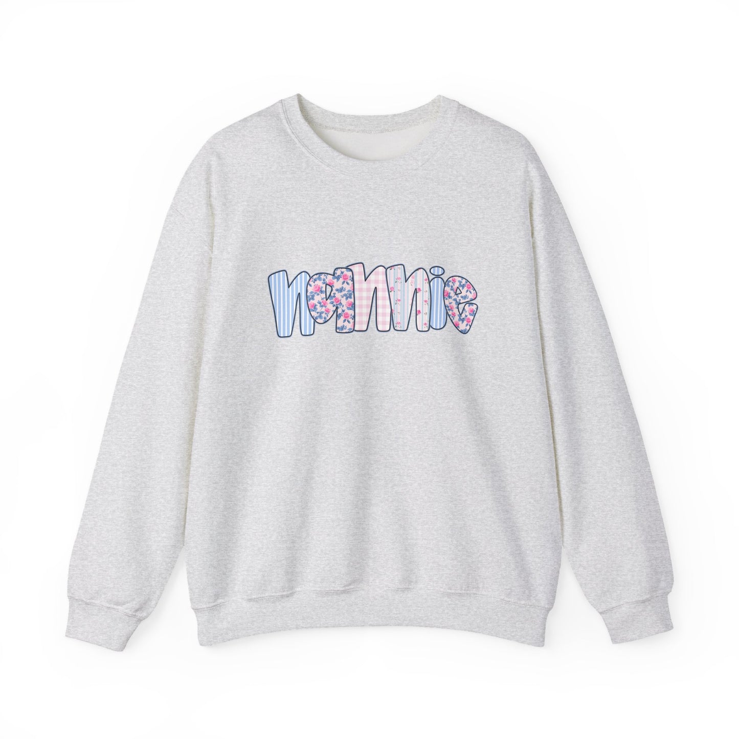 Nannie Pink & Blue Floral Crew Neck