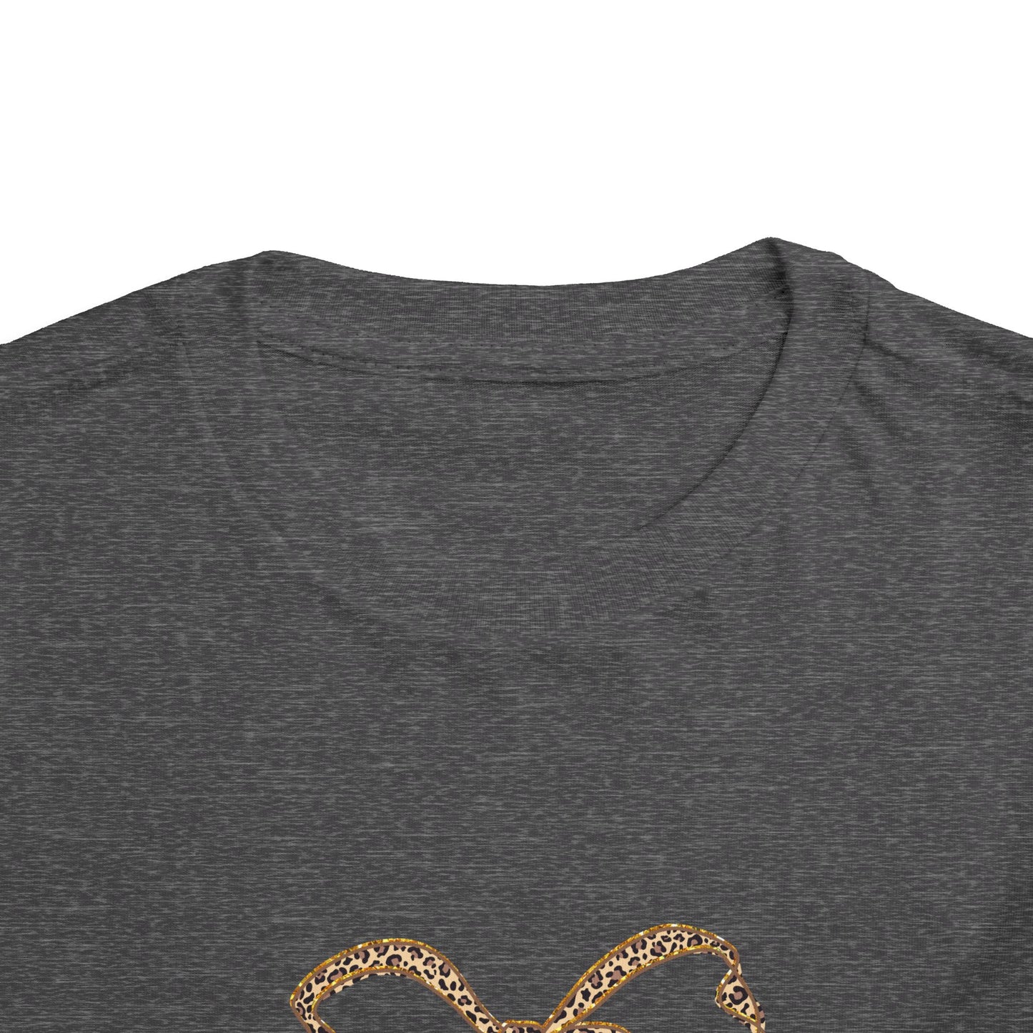 Mini Bow Toddler Tee, Cute Kids T-shirt, Birthday Gift for Girls, Animal Print Shirt, Children's Casual Wear