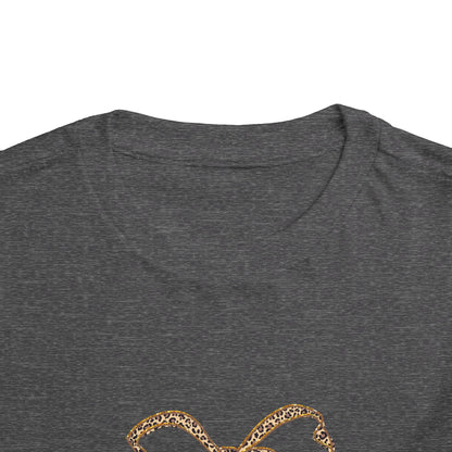 Mini Bow Toddler Tee, Cute Kids T-shirt, Birthday Gift for Girls, Animal Print Shirt, Children's Casual Wear