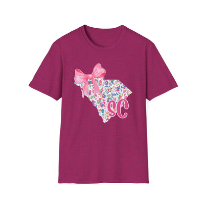 South Carolina Monogram T-Shirt, Cute Gift for Her, Southern Pride Apparel, Spring/Summer Fashion, Fun Birthday/Party Shirt