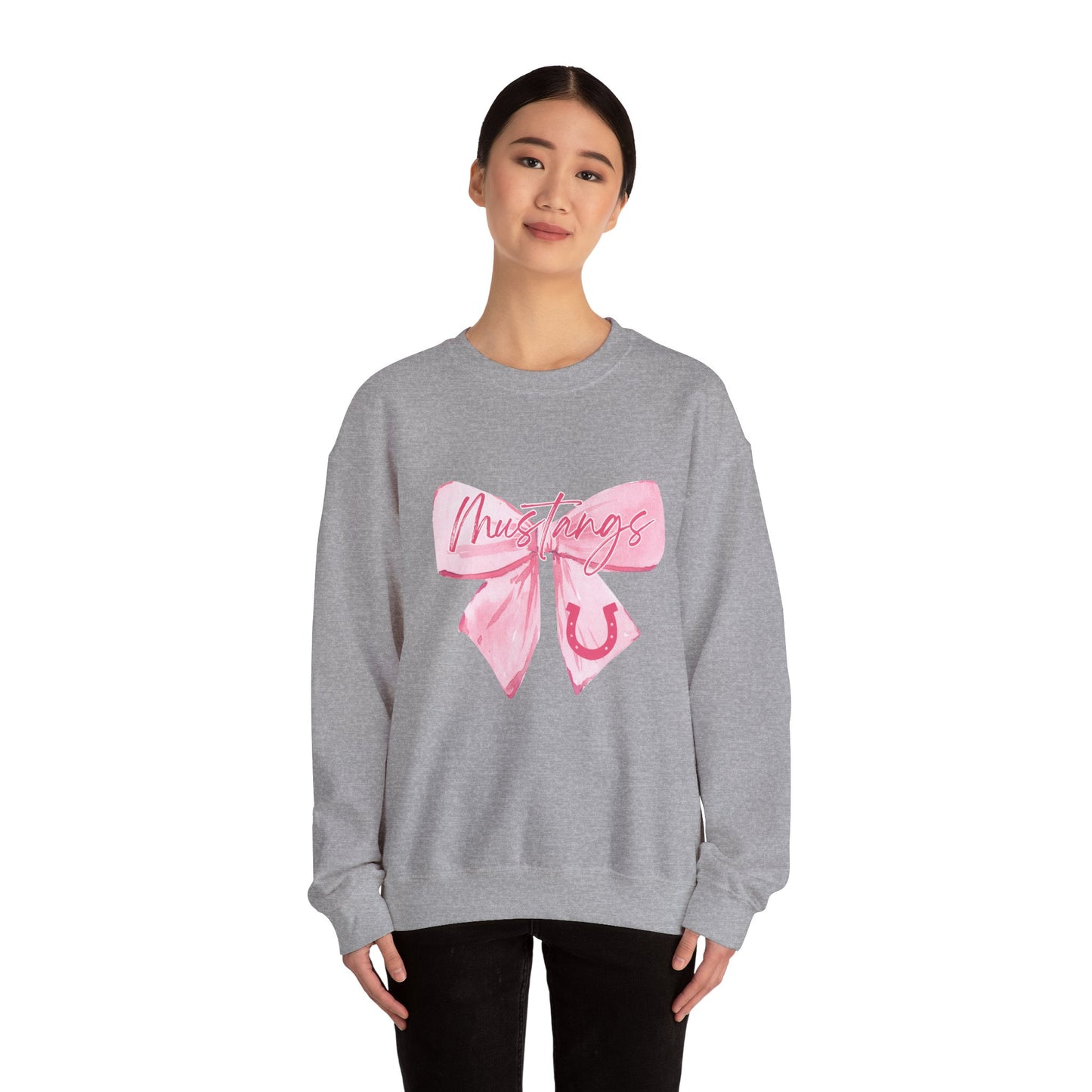 Chic Bow Graphic Crewneck Sweatshirt, Cozy Pullover, Casual Sweatshirt, Gift for Her, Lounge Wear