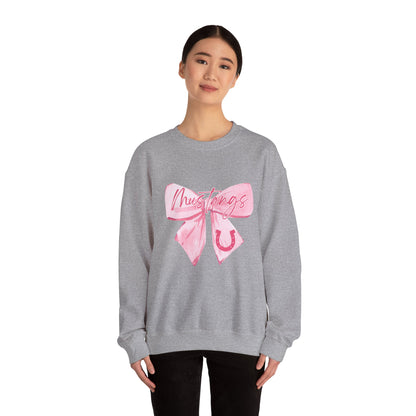 Chic Bow Graphic Crewneck Sweatshirt, Cozy Pullover, Casual Sweatshirt, Gift for Her, Lounge Wear