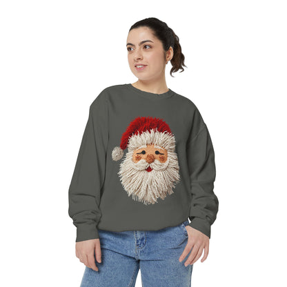 Santa Face Garment-Dyed Sweatshirt Comfort Colors