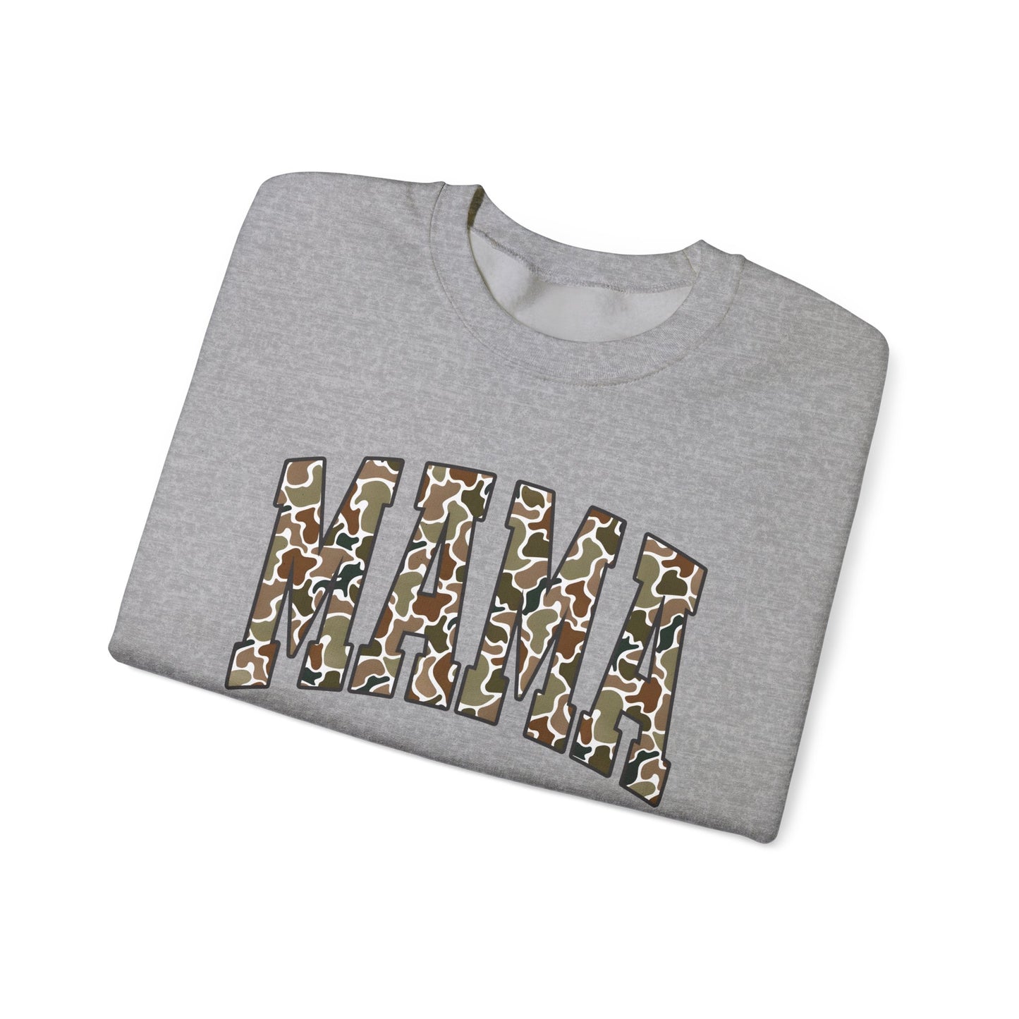 Mama Camouflage Crewneck Sweatshirt | Perfect Gift for Moms, Casual Wear, Comfortable Layering, Mother’s Day, Birthday