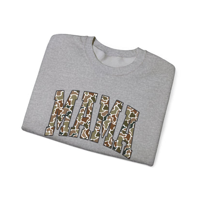 Mama Camouflage Crewneck Sweatshirt | Perfect Gift for Moms, Casual Wear, Comfortable Layering, Mother’s Day, Birthday