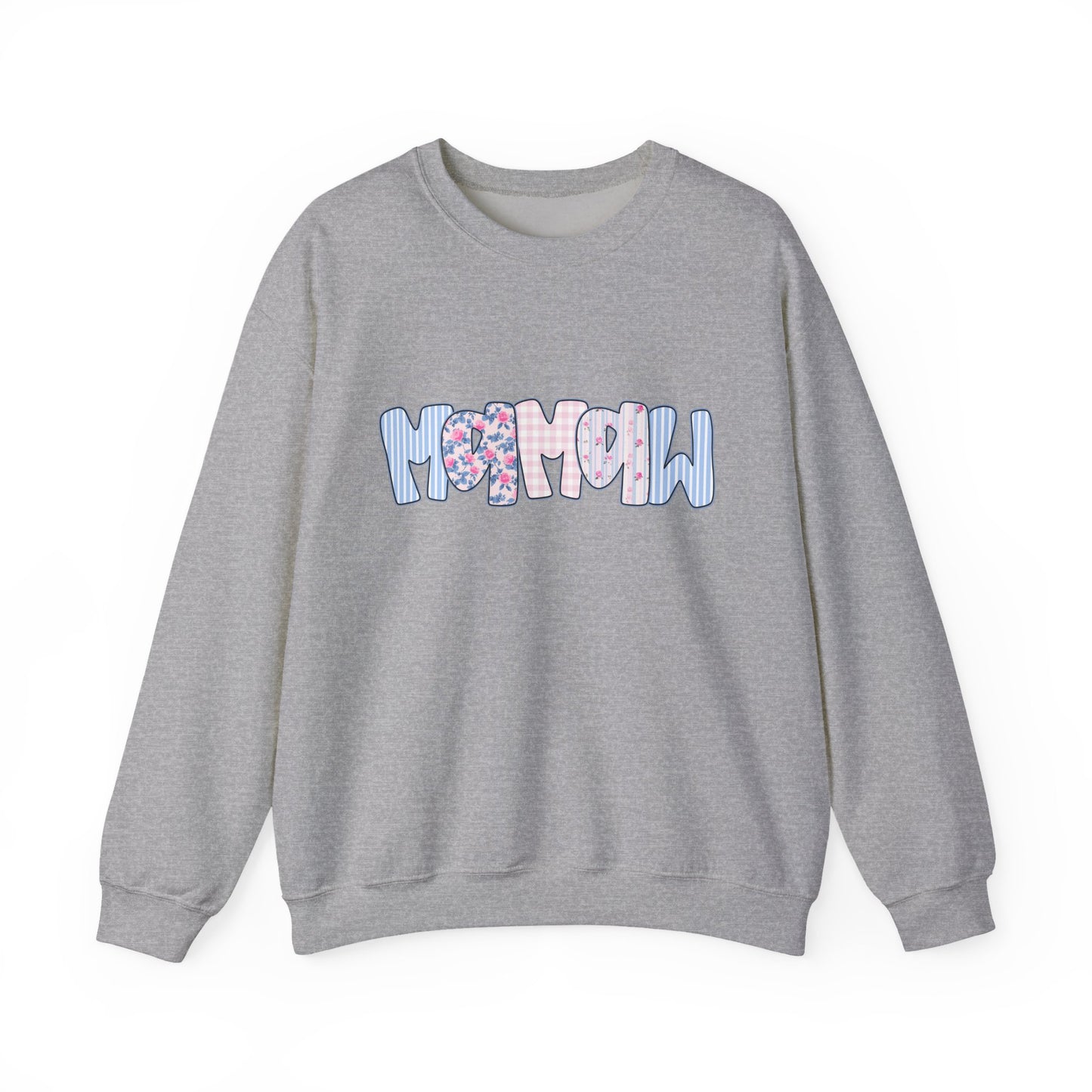 Mamaw Pink & Blue Floral Crewneck