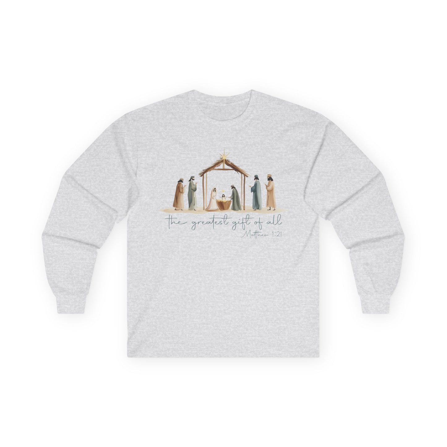 Nativity Scene Long Sleeve Tee Gildan