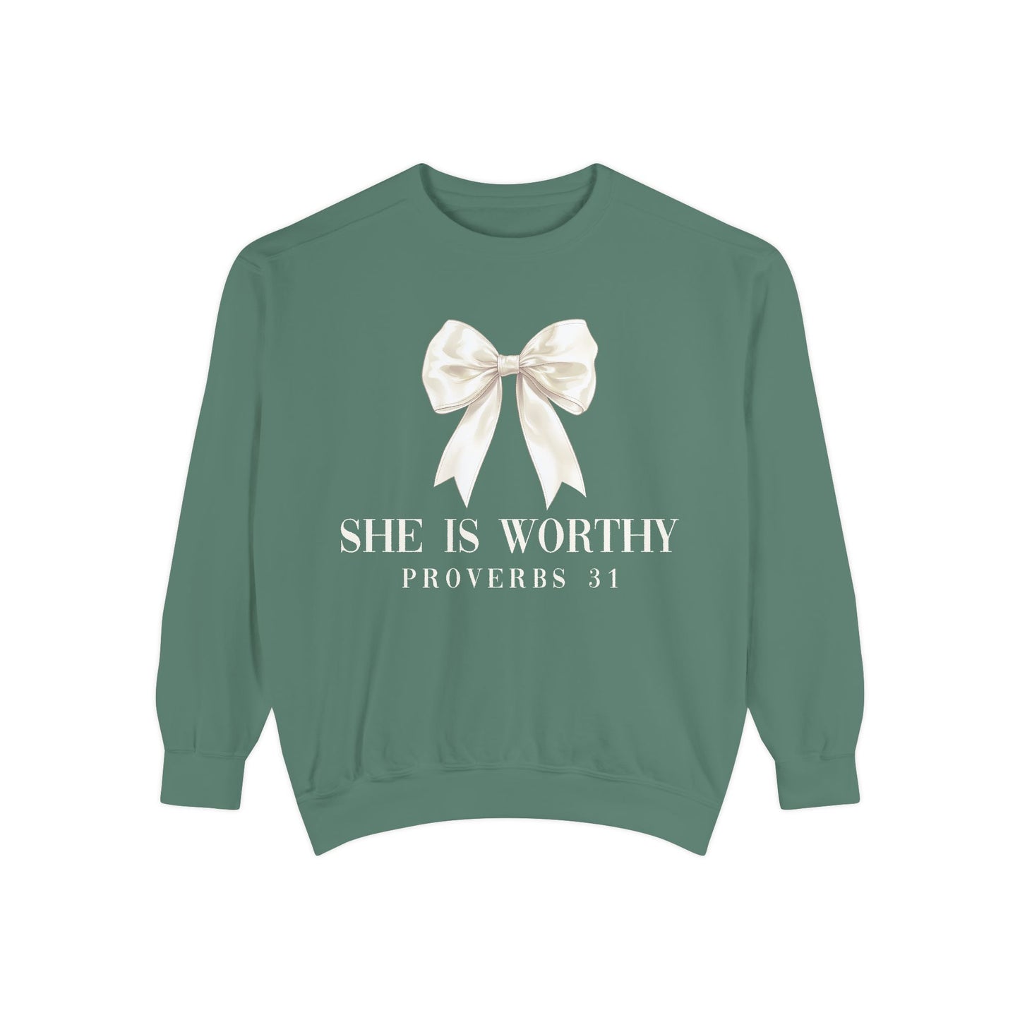 She is Worthy Comfort Colors Sweatshirt