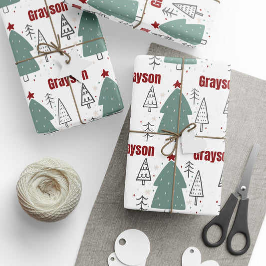 Custom Christmas Tree Wrapping Paper