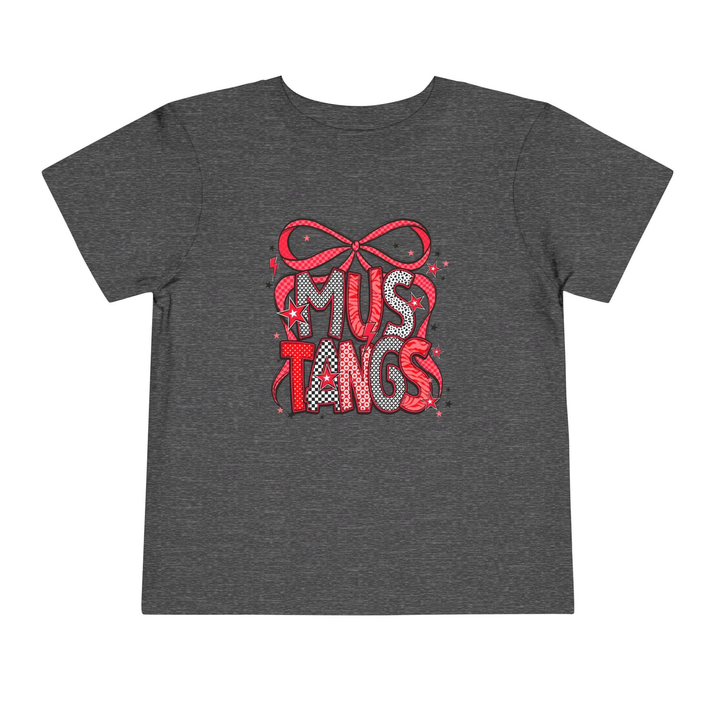 Toddler Short Sleeve Tee - Cute Mustangs Graphic Tee, Kids' Summer Shirt, Birthday Gift, Toddler Apparel, Playtime Outfit