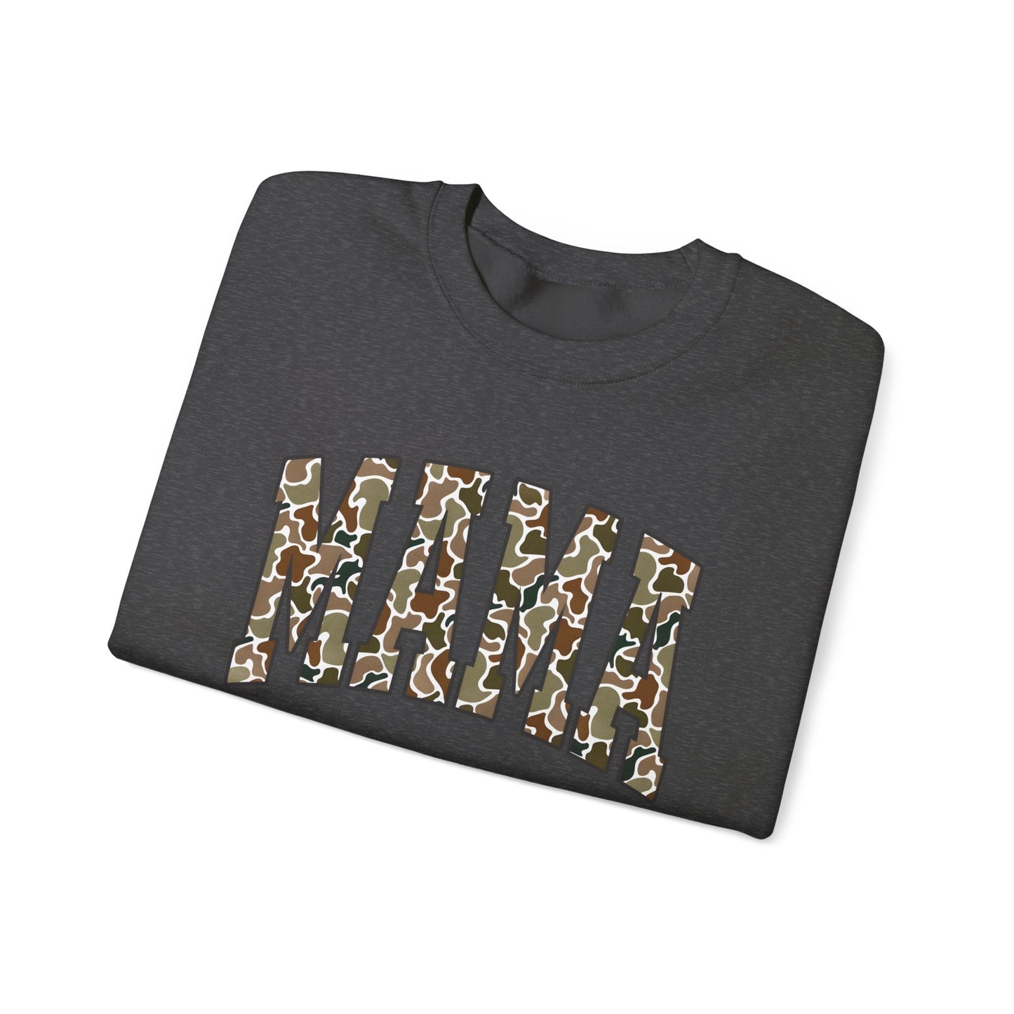 Mama Camouflage Crewneck Sweatshirt | Perfect Gift for Moms, Casual Wear, Comfortable Layering, Mother’s Day, Birthday