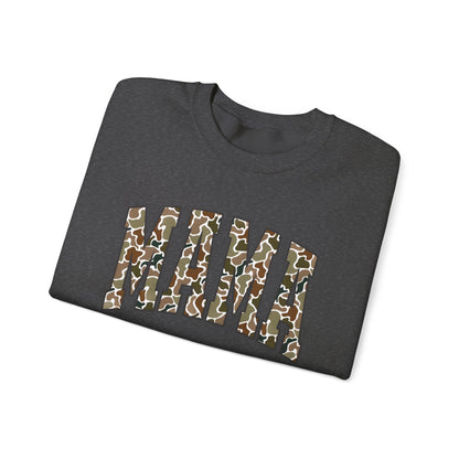 Mama Camouflage Crewneck Sweatshirt | Perfect Gift for Moms, Casual Wear, Comfortable Layering, Mother’s Day, Birthday